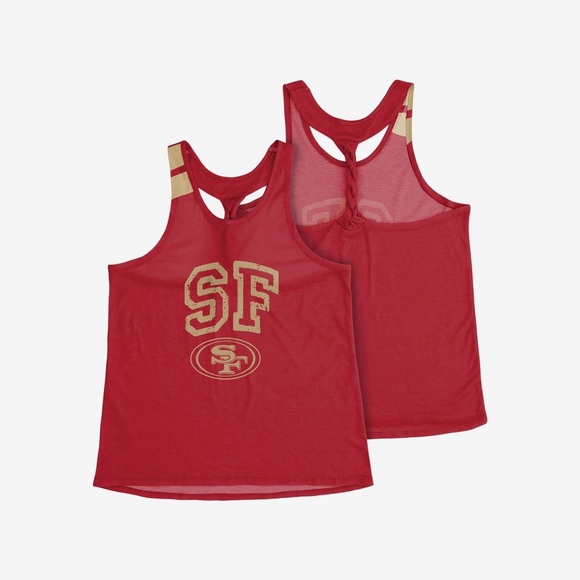 San Francisco 49ers Womens Team Twist Sleeveless Top - Picture 3 of 5